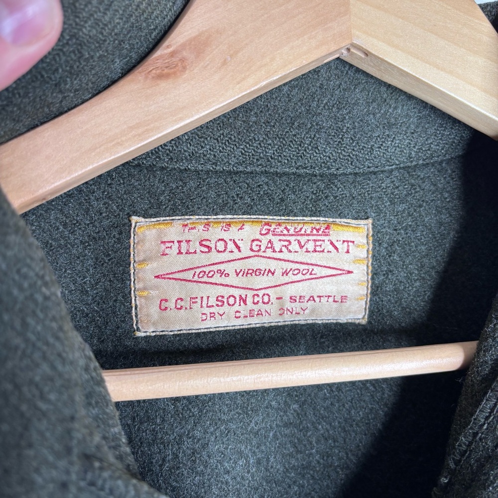 Vintage 60s-70s Filson Wool Mackinaw Cruiser Jacket Green Size Large - Picture 4 of 16